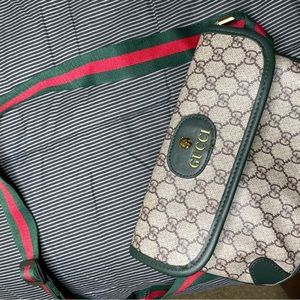 Grey, Green, and Red Gucci Women Designer Bag